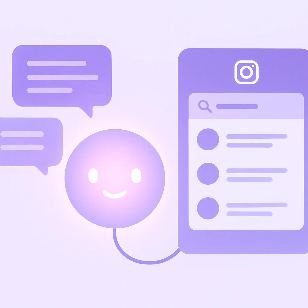 An AI agent assistant responding to Instagram direct messages